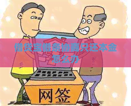 借贷宝借条协商只还本金怎么办