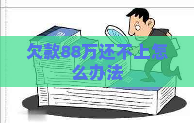 欠款88万还不上怎么办法