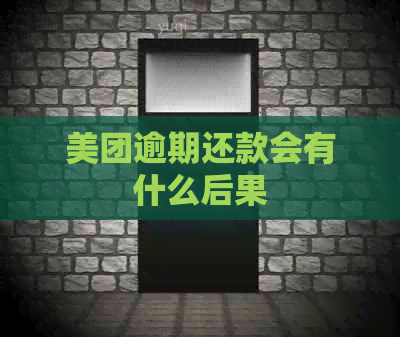 美团逾期还款会有什么后果