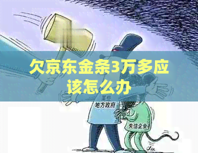欠京东金条3万多应该怎么办