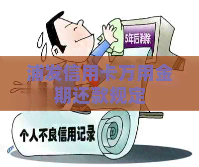 浦发信用卡万用金期还款规定