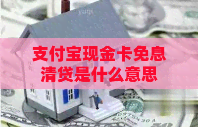 支付宝现金卡免息清贷是什么意思