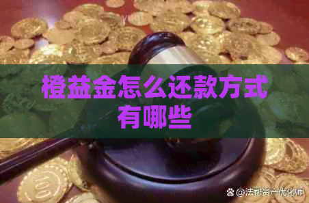 橙益金怎么还款方式有哪些