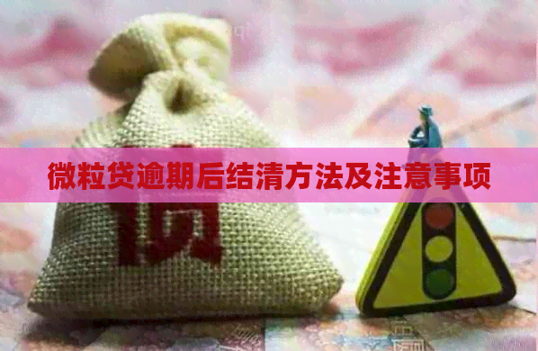 微粒贷逾期后结清方法及注意事项