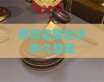 网贷逾期起诉多久受理