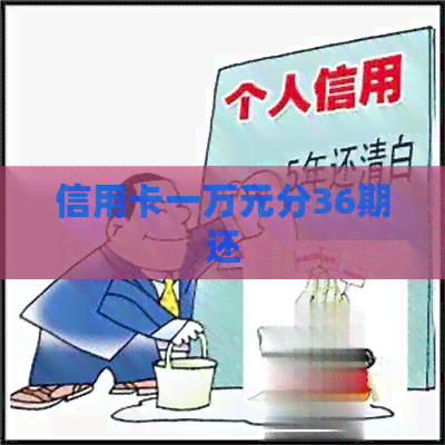 信用卡一万元分36期还