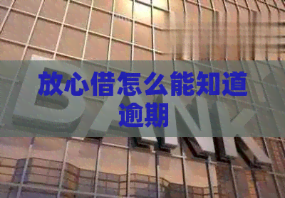 放心借怎么能知道逾期