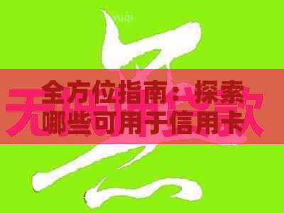 全方位指南：探索哪些可用于信用卡还款，让您的还款过程更轻松便捷