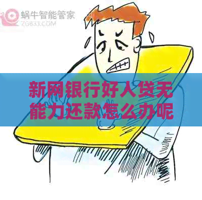新网银行好人贷无能力还款怎么办呢