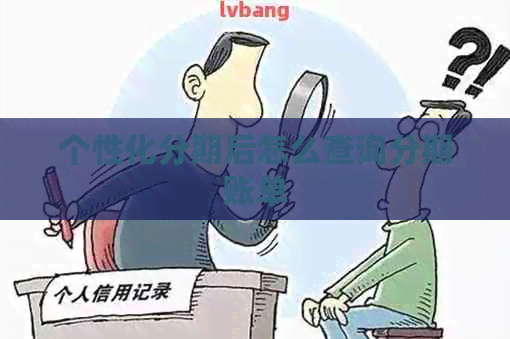 个性化分期后怎么查询分期账单