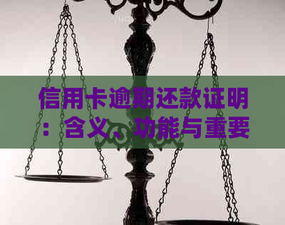 信用卡逾期还款证明：含义、功能与重要性详解