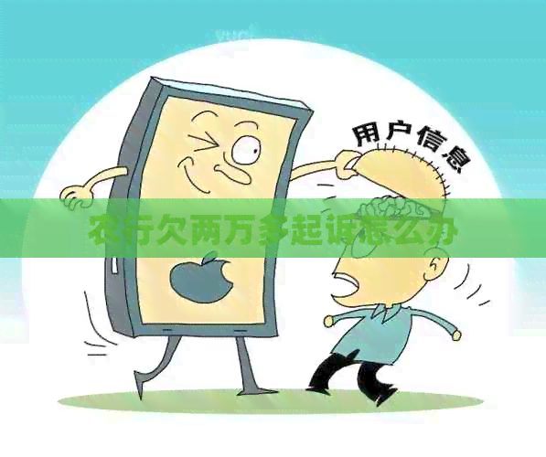 农行欠两万多起诉怎么办