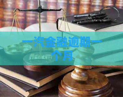 一汽金融逾期一个月