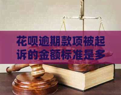 信用卡逾期款项被起诉的金额标准是多少