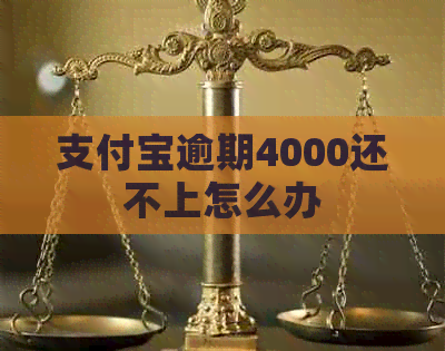 支付宝逾期4000还不上怎么办