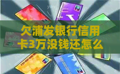 欠浦发银行信用卡3万没钱还怎么办