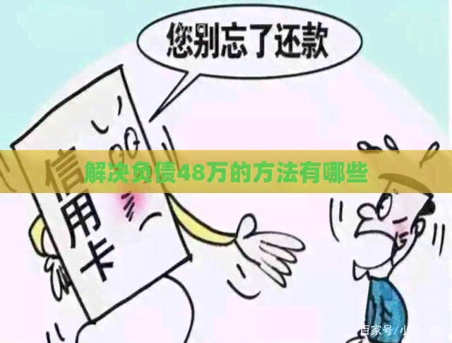 解决负债48万的方法有哪些