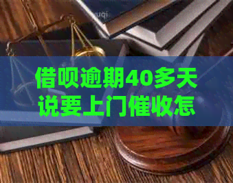 网贷逾期40多天说要上门怎么办