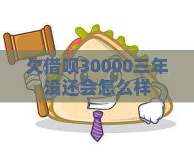 欠网贷30000三年没还会怎么样