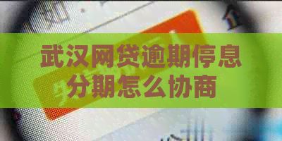 武汉网贷逾期停息分期怎么协商
