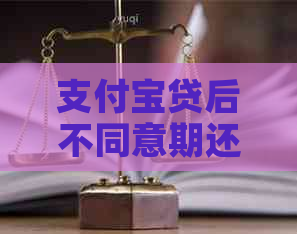 支付宝贷后不同意期还款应该怎么办