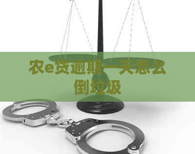 农e贷逾期一天怎么倒垃圾