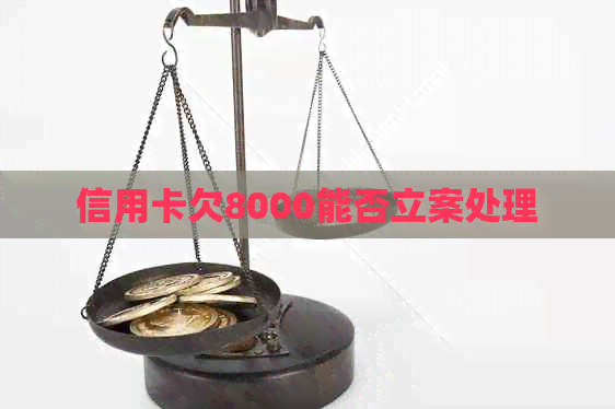 信用卡欠8000能否立案处理