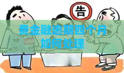 费金融逾期四个月如何处理