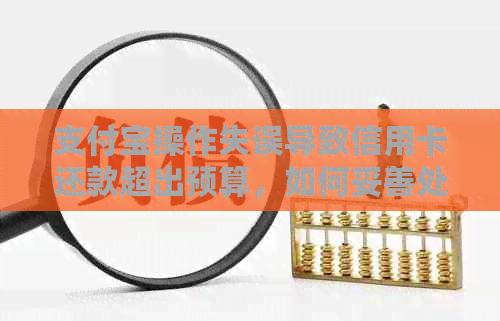 支付宝操作失误导致信用卡还款超出预算，如何妥善处理