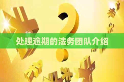 处理逾期的法务团队介绍