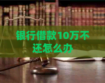 银行借款10万不还怎么办
