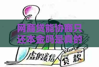 白条贷能协商只还本金吗是真的吗怎么操作