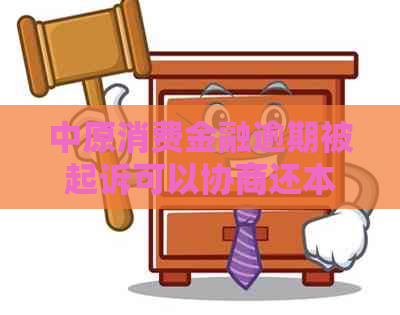 中原消费金融逾期被起诉可以协商还本金吗