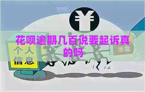 白条逾期几百说要起诉真的吗