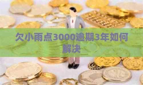 欠小雨点3000逾期3年如何解决