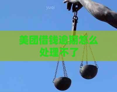 美团借钱逾期怎么处理不了