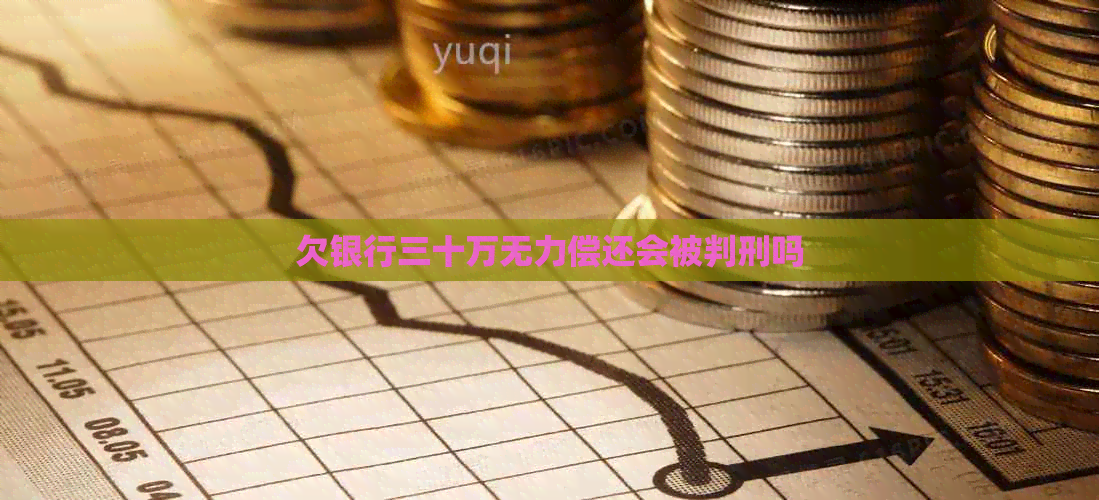 欠银行三十万无力偿还会被判刑吗