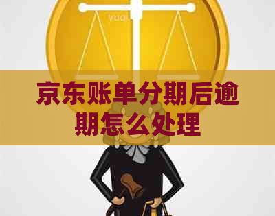 京东账单分期后逾期怎么处理