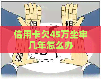 信用卡欠45万坐牢几年怎么办