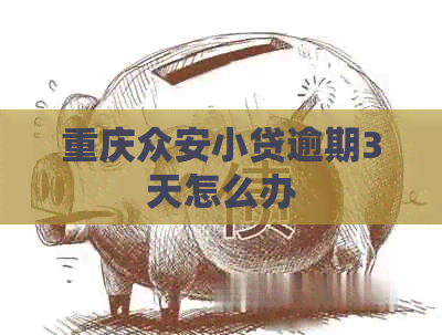 重庆众安小贷逾期3天怎么办