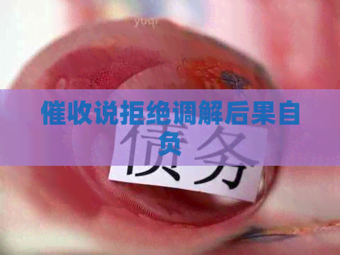 说拒绝调解后果自负