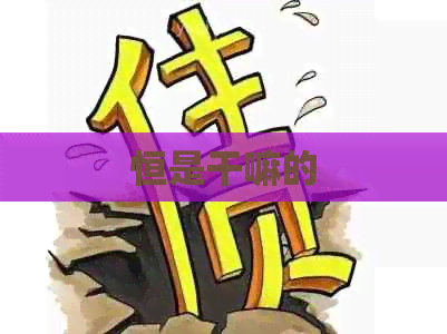 恒是干嘛的