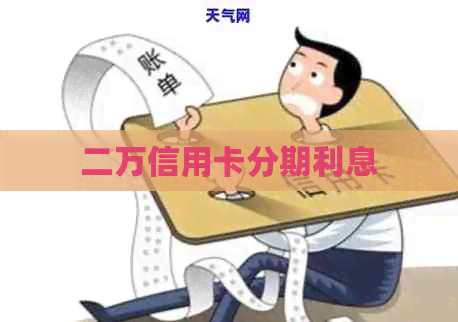 二万信用卡分期利息