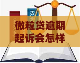 微粒贷逾期起诉会怎样