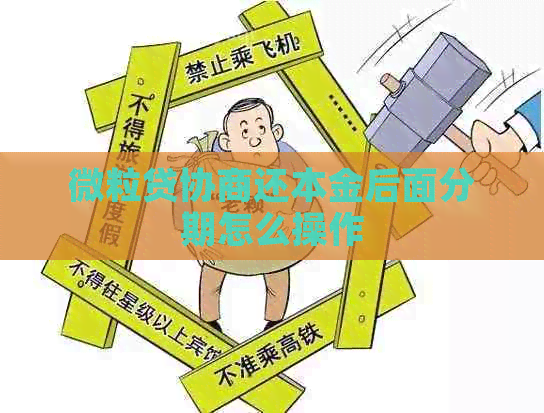 微粒贷协商还本金后面分期怎么操作