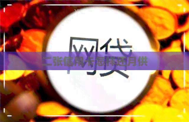 二张信用卡怎样还月供