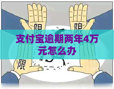 信用卡逾期两年4万元怎么办