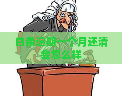白条逾期一个月还清会怎么样