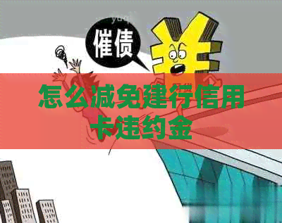 怎么减免建行信用卡违约金