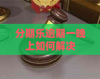 逾期一晚上如何解决